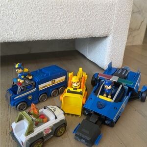 PAW Patrol car  Kids Toy Vehicle Set - Blue and Yellow Rescue Vehicles